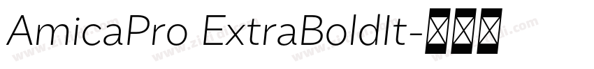 AmicaPro ExtraBoldIt字体转换